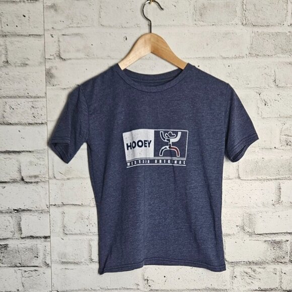 50/50 Blend Short Sleeve Screen Print Blue - Picture 2 of 6